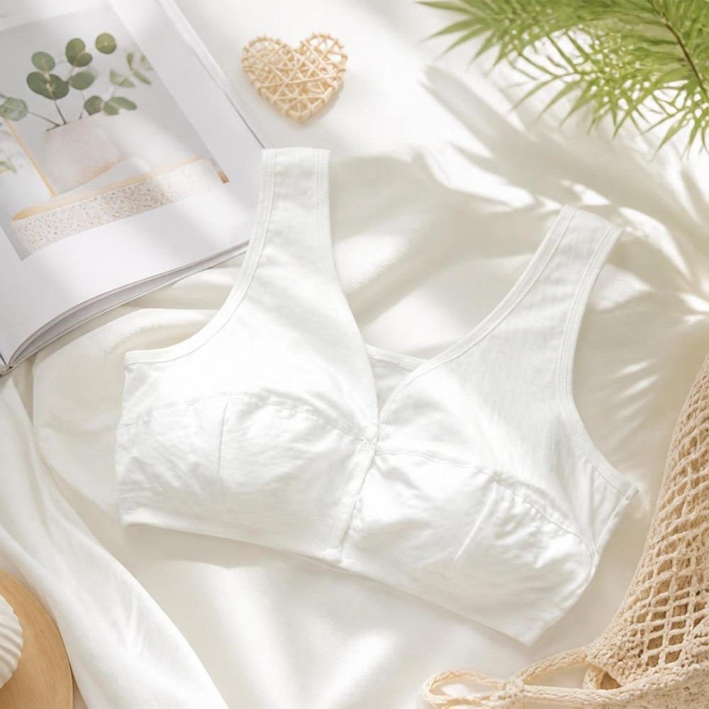 Wirefree Bra Comfort - 편안한 U자형 앞후크 브라 얇은 플러스