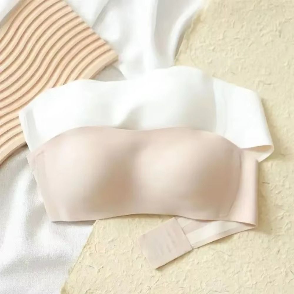 솔리드 컬러 Strapless 래핑 된 브래지어 보이지 - Minimizer Bra Women 리뷰 및 가격