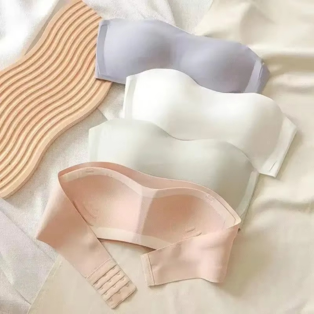 솔리드 컬러 Strapless 래핑 된 브래지어 보이지 - Minimizer Bra Women 리뷰 및 가격